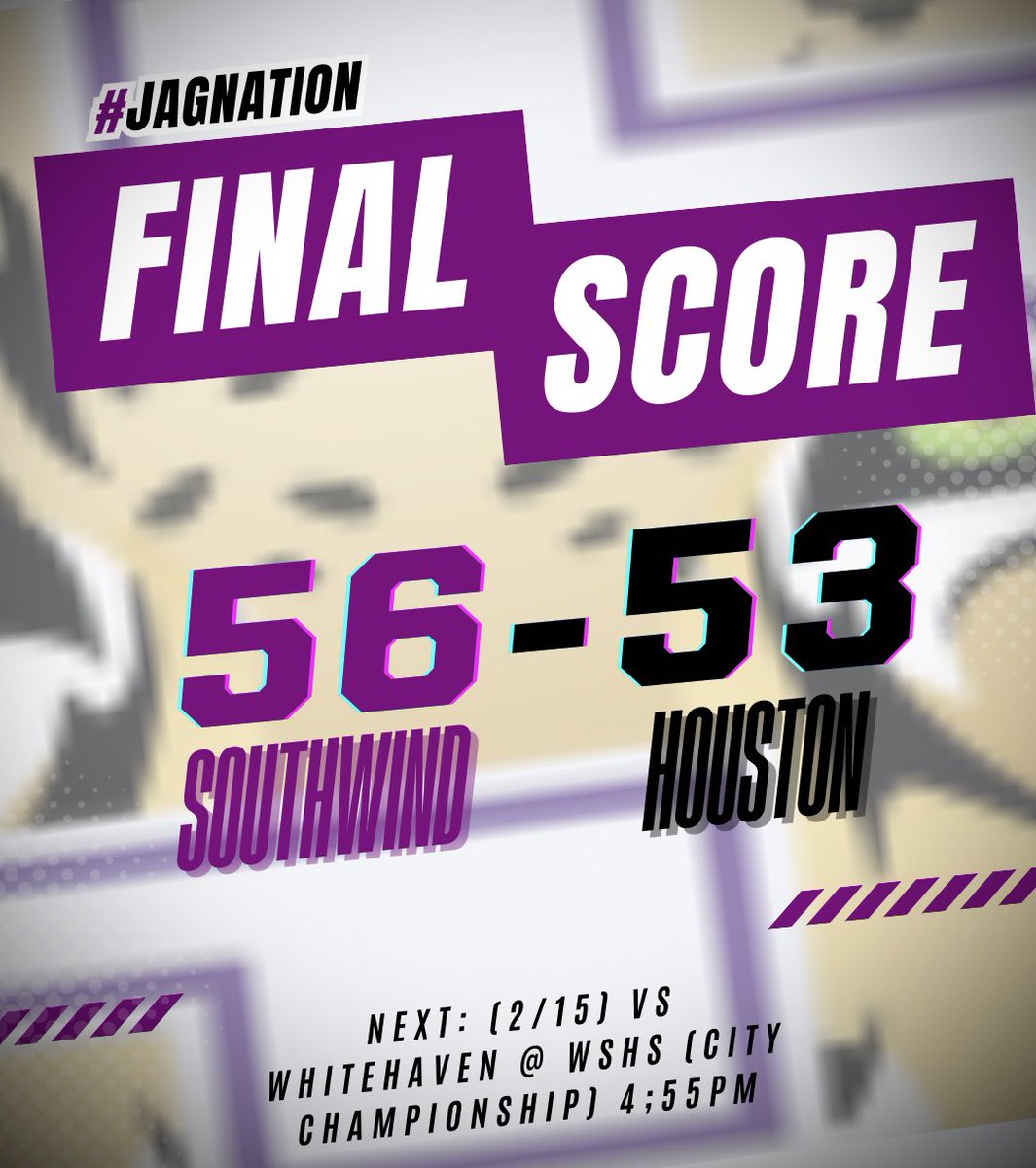 The Southwind Jaguars 🐆💜🖤 (@southwindboysbb) on Twitter photo 🚨JAGS WIN‼️(56-53) over Houston HS! In the TEAM win ‘25 Wing <a href="/kriscarrolll/">Kris Carroll</a> led w/ 22pts and 5rebs. ‘26 G <a href="/rontowns2/">Ron Towns</a> brought in 10pts & 4rebs while ‘26 G <a href="/justinedwardss/">Justin Edwards</a> added 9pts & 4stls. GREAT JOB FELLAS, EVERYONE‼️
🐆💜🖤🌬️#JAGSON3FAMILYON6
#JAGNATION #THEWIND #38125 🚨JAGS WIN‼️(56-53) over Houston HS! In the TEAM win ‘25 Wing <a href="/kriscarrolll/">Kris Carroll</a> led w/ 22pts and 5rebs. ‘26 G <a href="/rontowns2/">Ron Towns</a> brought in 10pts & 4rebs while ‘26 G <a href="/justinedwardss/">Justin Edwards</a> added 9pts & 4stls. GREAT JOB FELLAS, EVERYONE‼️
🐆💜🖤🌬️#JAGSON3FAMILYON6
#JAGNATION #THEWIND #38125