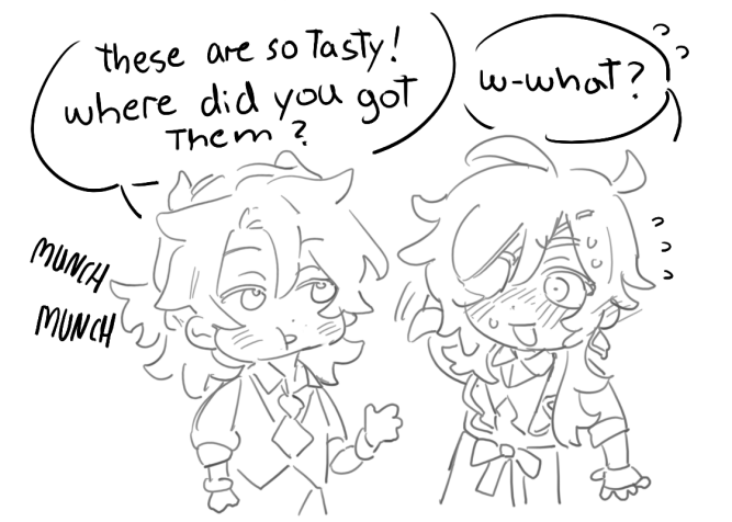 pam0537's tweet photo. just my daily doses of kaeya ​​being flustered because of how unserious can be the chalk prince...#kaebedo https://t.co/dUxxbruStD