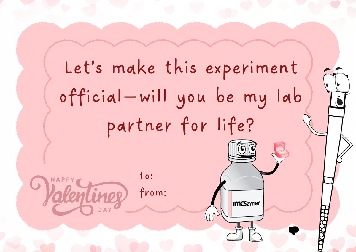 IMCS_biotech's tweet image. 🏹👼HAPPY VALENTINES DAY! Did you forget to get a card for your significant other? IMCS has that handled for you! We love how #IMCStips and #IMCSzyme make your life easier—especially on Valentine’s Day! 💖 We are sending you all lots of love today! 🤗