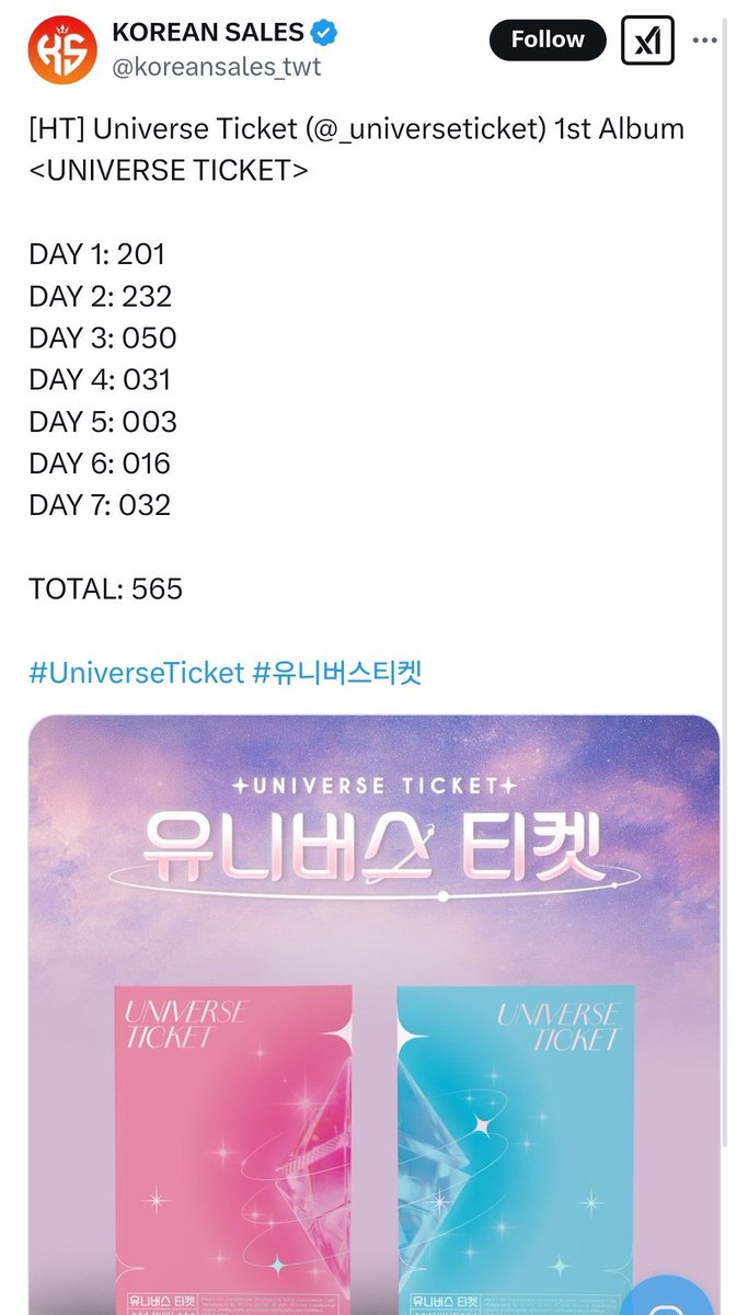 Guys chill Hindi panaman to debut album 😭 pwede panaman tayo magipon and here’s UT sales Day 1 which is the same lang sa UL, I just don’t get it why other people cares about the numbers and analytics so much
