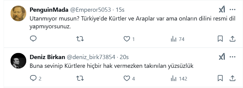 hermes_z's tweet photo. Boş Kıyaslarla Manipülasyon...
Türkmenlerin hakkını savunurken, Türkiye’nin bütünlüğünü korumak çelişki değil, aksine tutarlılıktır. Irak’taki mesele varlık mücadelesi, Türkiye’deki mesele ise siyasi ayrışma projesidir.
Bu propagandacılara şunu sormak lazım:
1. Türkmenler 100 yıldır dillerini kaybetmemek için direniyor. Türkiye’de Kürtçeye yönelik böyle bir tehdit mi var?
2. Kürtçe konuşmak, öğrenmek ve öğretmek serbestken, resmi dil ve anadilde eğitim talepleri kimler tarafından ve hangi amaçlarla dile getiriliyor?
3. Eğer mesele gerçekten dillerin korunması olsaydı, Fransa, Almanya, Yunanistan gibi ülkelerde de çok dillilik talep edilirdi. Ama asıl mesele bu değil, siyasi bir proje yürütülüyor.
KONUYU DERİNLEMESİNE İRDELEYELİM
1. Irak’taki Türkmenler yok sayıldı, Türkiye’de ise Kürtçe serbest
Irak’ta Türkmenlerin maruz kaldığı baskı ile Türkiye’deki Kürtlerin durumu arasında hiçbir benzerlik yok. Türkmenlerin dili, Irak’ta sistematik şekilde yok sayıldı, okulları kapatıldı, nüfusları azaltılmaya çalışıldı. Saddam döneminden beri süregelen Araplaştırma ve sonrasında Kürt yönetimleri altında maruz kaldıkları baskılar, Türkmenleri yok oluşun eşiğine getirdi.
Türkiye’de ise Kürtçe özel okullarda öğretilebiliyor, medya kanallarında özgürce yayın yapılıyor, günlük hayatta kullanımı serbest. Üniversitelerde Kürt Dili ve Edebiyatı bölümleri bile var. Kürtçe yasaklı olsaydı, şu anda birçok platformda Kürtçe yayın yapan kanallar olmazdı. Türkiye’de kimse Kürtçeyi yasaklamıyor. Aksine, bireysel haklar açısından geniş bir özgürlük alanı var.
Bu yüzden, Irak’ta Türkçe'nin resmi dil olarak tanınması ile Türkiye’de Kürtçeye yönelik durum aynı kefeye konamaz. Türkmenler, kendi topraklarında varlık mücadelesi veriyor; Kürtçe konuşan insanlar ise Türkiye'de anadillerini özgürce kullanabiliyor.
2. Resmi Dil Meselesi Bir Hak İhlali Değil, Devletin Üniter Yapısıyla İlgili
Türkiye üniter bir devlettir ve resmi dili Türkçedir. Resmi dil, bir ülkedeki ortak kamusal alanı ve devlet yapısını temsil eder. Dünyanın hiçbir üniter devletinde, farklı etnik grupların dilleri resmi dil olarak tanınmaz.
Fransa’da resmi dil sadece Fransızcadır. Breton, Baskça, Korsikaca gibi diller konuşulmasına rağmen Fransız devlet dairelerinde bu diller resmi olarak kullanılamaz.
İtalya’da resmi dil İtalyanca’dır. Ülkede Almanca, Slovence ve diğer yerel diller konuşulsa da, devletin resmi dili tektir.
Yunanistan’da Türkçe, Pomakça, Makedonca veya Arnavutça konuşan topluluklar var ama Yunanca dışında bir resmi dil kabul edilmez.
Türkiye’de resmi dili değiştirmek veya ek diller eklemek isteyenlerin amacı, bir hak talebinden çok siyasi bir projedir. PKK’nın yıllardır savunduğu bu söylem, ilerleyen aşamada federasyon ya da bağımsızlık talebine kapı aralamak için kullanılmaktadır.
Türkmenler ise Irak’ta devletin kurucu unsurlarından biri olduğu halde yok sayılmış bir topluluk. Onların talebi, devlet sisteminin doğrudan parçası olan bir halkın varlığını sürdürme çabasıdır. Yani Türkiye’de Kürtçenin statüsüyle bunu kıyaslamak, konuyu bilmeyenleri manipüle etmekten başka bir şey değildir.
3. Anadilde Eğitim Talebi, Bir Kültürel Hak Meselesi Değil, Bölücülüğün Aracı
Kürtçenin Türkiye’de konuşulmasına, öğrenilmesine engel yoktur. Ancak anadilde eğitim talebi, kültürel bir hak meselesinden çok, siyasi bir bölücülük aracıdır. Çünkü:
- PKK ve çevresi, bu talebi özerklik ve bağımsızlık yolunda bir adım olarak kullanıyor. Anadilde eğitimin kabul edilmesi, ayrı eğitim sistemleri ve sonunda ayrı yönetim taleplerini beraberinde getirecektir.
- Eğitim birliği bozulur, devlet içinde devlet oluşur. Eğer her etnik grup kendi dilinde eğitim alırsa, ulusal birlik parçalanır ve devlete olan aidiyet duygusu zayıflar. Bu model, Osmanlı’nın son döneminde yabancı okulların Osmanlı’yı içeriden çökertmesine benzer bir duruma yol açar.
- Dünyada da örnekleri sorun yaratıyor. İspanya’da Katalonya ve Bask bölgelerinde anadilde eğitim uygulandı, ardından bağımsızlık referandumları gündeme geldi. Türkiye’de de benzer bir süreç işletilmek isteniyor.