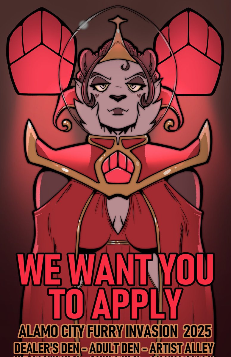 Attention Artists and Merchants! Your presence... Is requested.

Applications for Dealer's Den, Artist Alley, and the Adult Den are now open! But don't wait! Submissions will close on March 15th.

Don’t disappoint your queen.

furryinvasion.org/vendor-app-2025

🎨 <a href="/iPadunk/">🖍️Padunk💕</a>