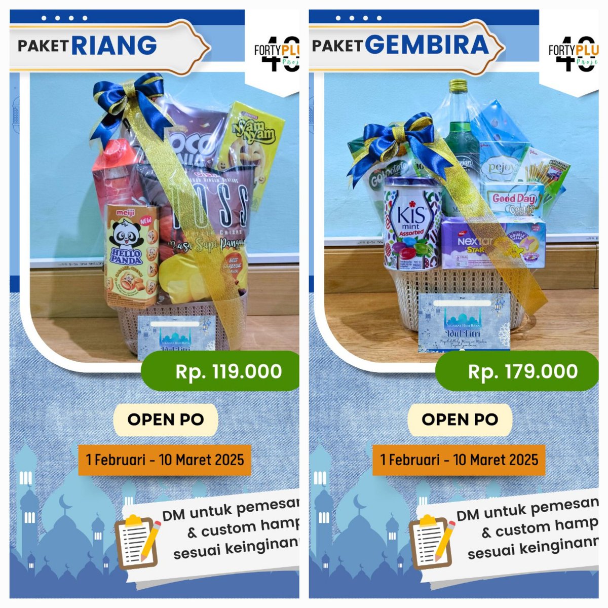 OkanRika's tweet photo. "Hampers spesial, promo spesial! Ciptakan momen tak terlupakan dengan hadiah terbaik. 🎁✨"

Yuk, pesan sekarang dan buat momen spesialmu makin berkesan!"

#Hampers #hamperslebaran #hamperslebaranmurah
#hampersbekasi #bekasi #parcel #bingkisan #jualan #promo #viral #fyp https://t.co/ngRYsbLBFq