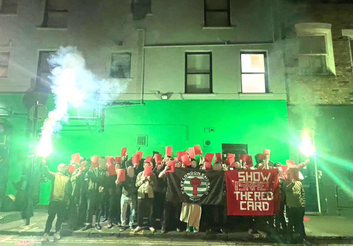 NCCeltic's tweet image. The East London Emerald CSC shows the red card from London after watching Celtic&apos;s win today.