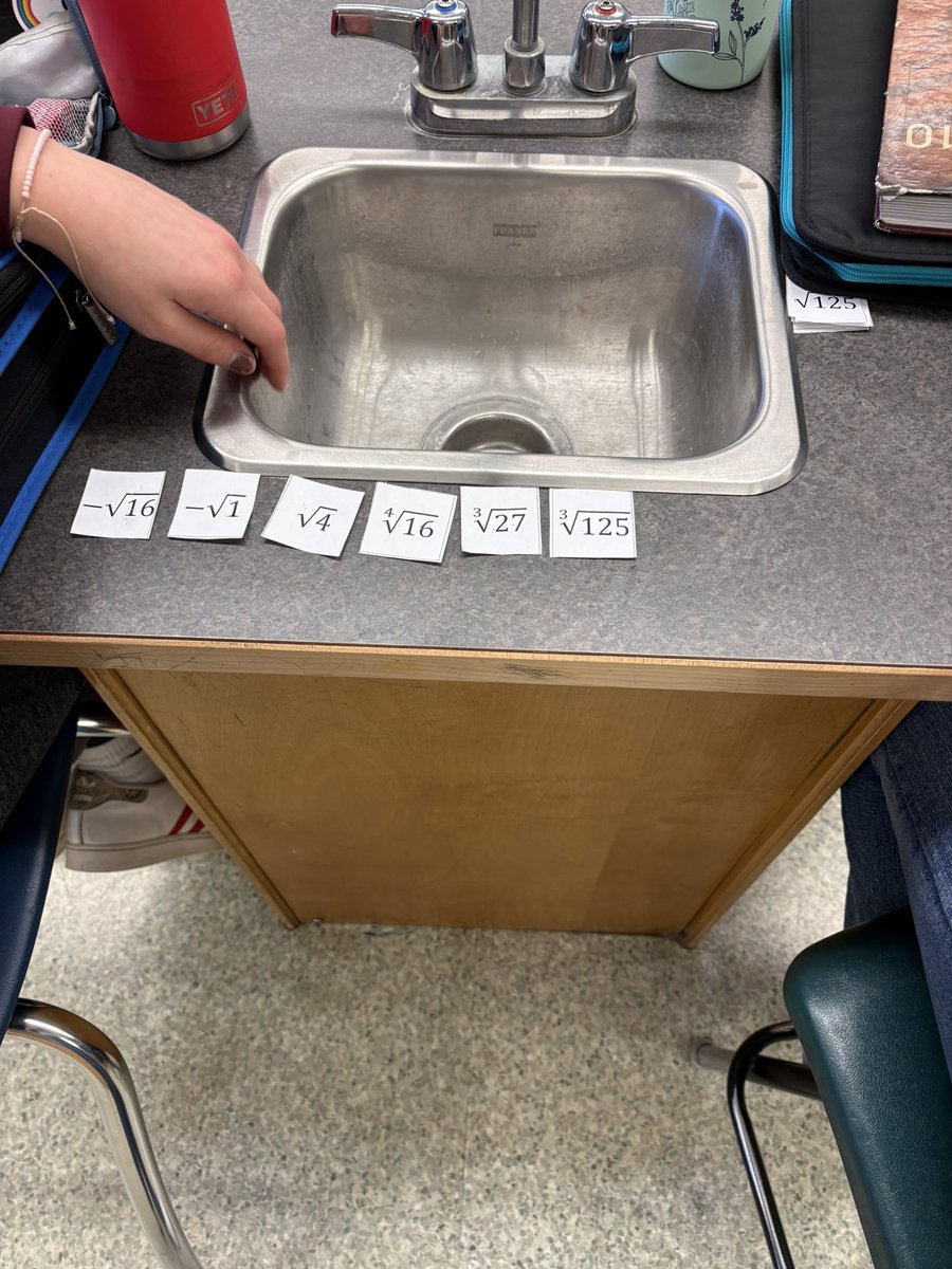Loving the conversations I overheard  when students were tasked with ordering these rational &amp; irrational numbers without a calculator. So many great examples of numerical reasoning ! ☺️🔢