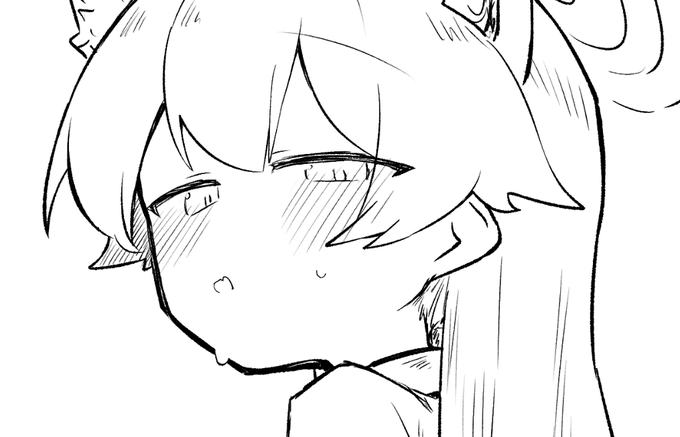 今日筆乗んないとか言ったけどホシノこねこねしてたら天才のお顔描けたのでそのうち完成させる 