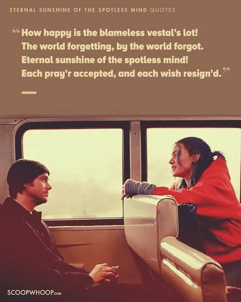 ronak365's tweet photo. I saw this movie Eternal Sunshine of the Spotless mind...
Really liked it... https://t.co/SBh2kmScme