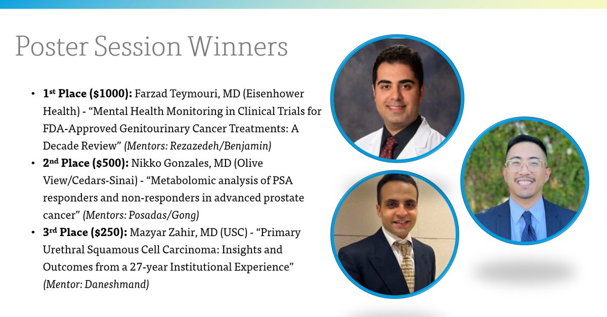Sumanta K. Pal, MD, FASCO (@montypal) on Twitter photo One of the highlights of #SoCalGU25 was our inaugural poster session. Congrats to our poster sessions winners, #DrFarzadTeymouri, <a href="/gonzales_neekz/">Nikko Gonzales</a> & <a href="/MazyarZahir/">Mazyar (Menachem) Zahir, M.D.</a> - equally deserving are their mentors <a href="/ArashRezazadeh6/">Arash Rezazadeh</a> <a href="/UCIrvine/">UC Irvine</a>, <a href="/DavidBenjaminMD/">David J. Benjamin, MD</a> <a href="/hoaghealth/">Hoag</a>, <a href="/EdwinPosadasMD/">Edwin Posadas, MD</a>, One of the highlights of #SoCalGU25 was our inaugural poster session. Congrats to our poster sessions winners, #DrFarzadTeymouri, <a href="/gonzales_neekz/">Nikko Gonzales</a> & <a href="/MazyarZahir/">Mazyar (Menachem) Zahir, M.D.</a> - equally deserving are their mentors <a href="/ArashRezazadeh6/">Arash Rezazadeh</a> <a href="/UCIrvine/">UC Irvine</a>, <a href="/DavidBenjaminMD/">David J. Benjamin, MD</a> <a href="/hoaghealth/">Hoag</a>, <a href="/EdwinPosadasMD/">Edwin Posadas, MD</a>,