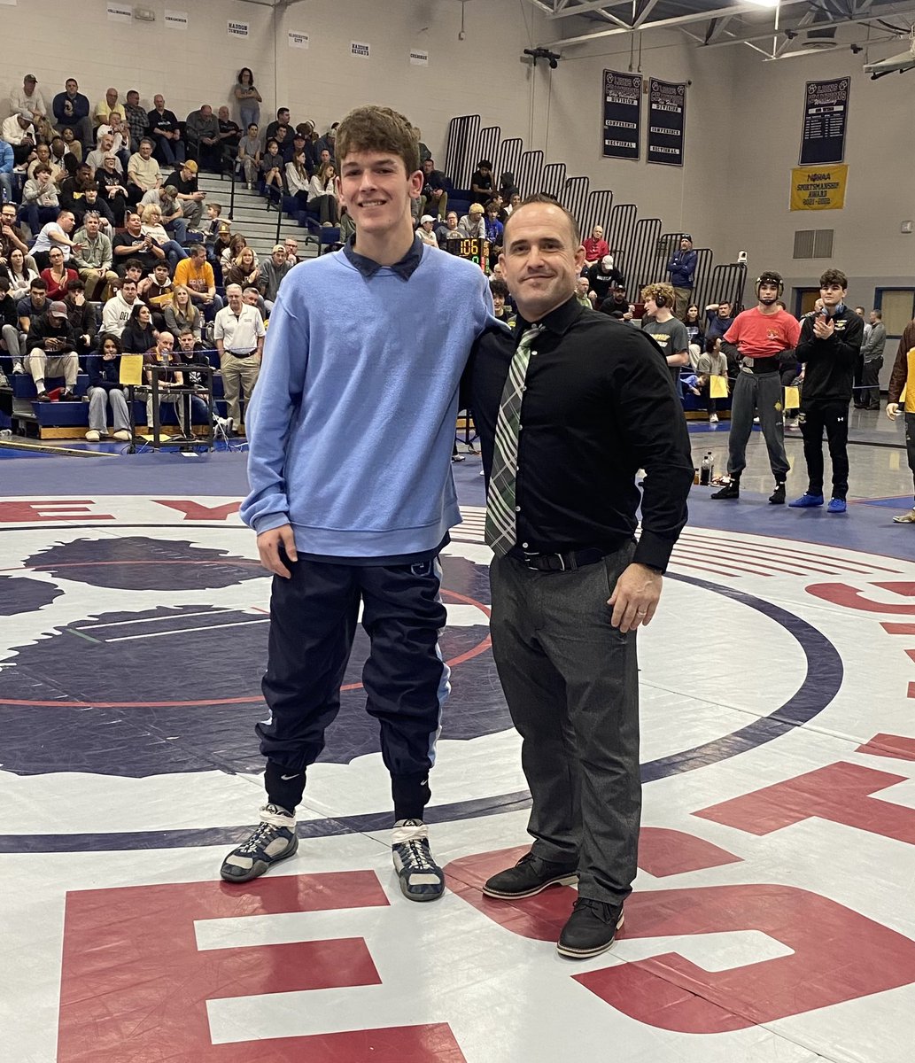 NJSIAA Wrestling - Congrats to Luke Sherlock on receiving the Alex Sebahie “Never Back Down” award at the NJSIAA Region 7 Tournament.