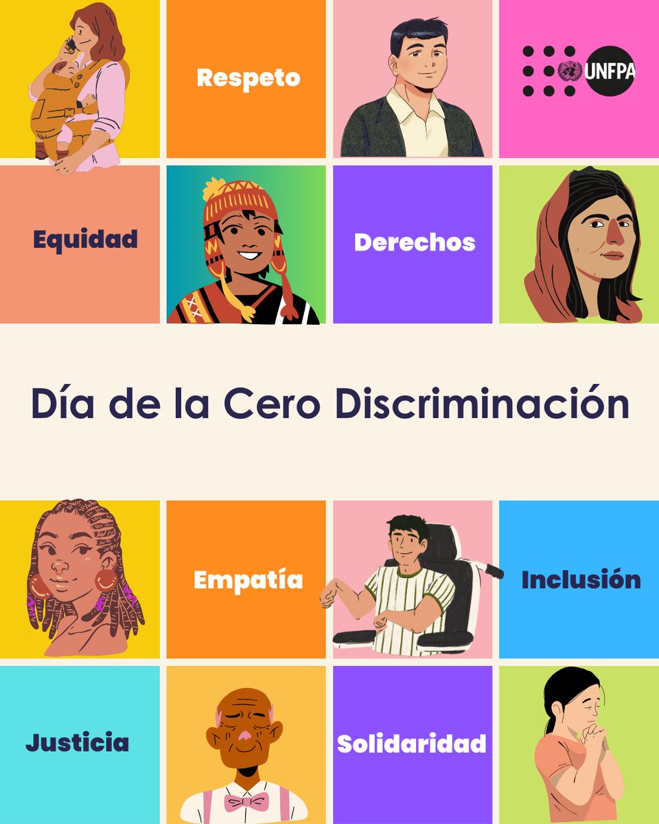 #DíaDeLaCeroDiscriminación 

Hoy, 1º de marzo nos recuerda que la diversidad es lo que nos enriquece, sin importar nuestras diferencia. Es un día para alzar la voz y promover un mundo sin barreras, prejuicios, ni exclusiones.

Por un presente y futuro sin discriminación. 💖