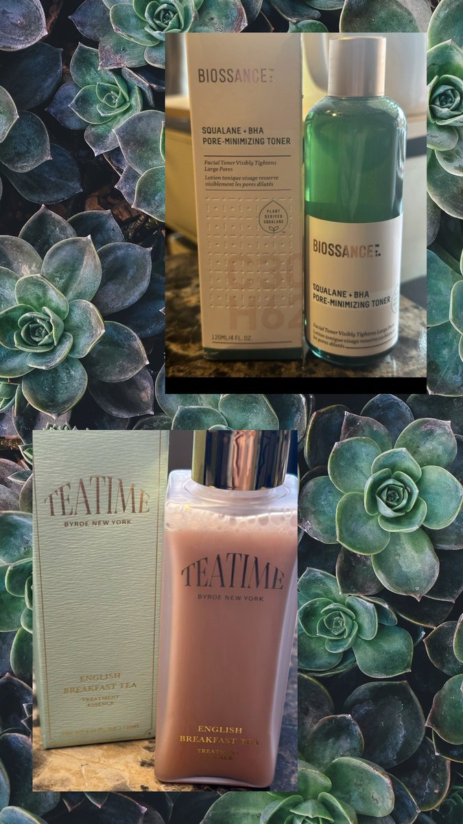 coolbeansanna's tweet image. New toners I’ve added to my routine. #byroe #teatime #biossance #squaline #bha #poreminimizer #skincare #toner