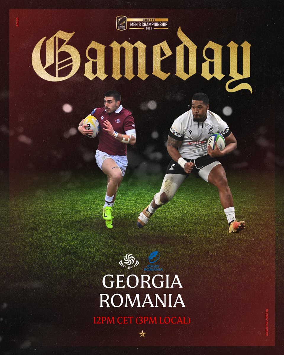 🇬🇪 v 🇷🇴 This is the last game of the weekend, a semi-final between the reigning champions Georgia, and Romania.