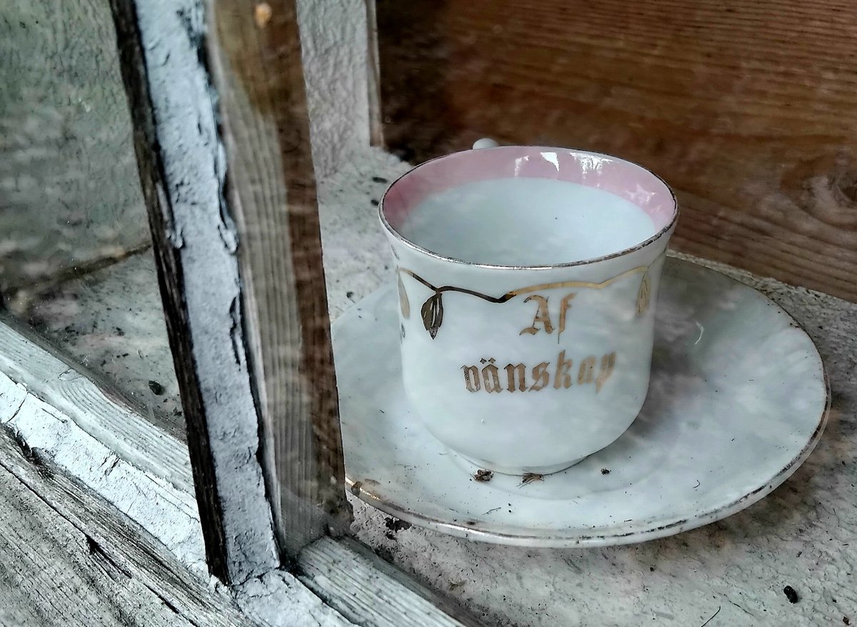 Såg en kaffekopp i en stuga idag. Ett budskap som borde prägla världspolitiken och givetvis även alla andra mänskliga möten: Af vänskap.