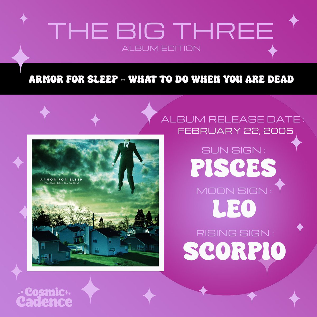 The Truth About this <a href="/ArmorForSleepNJ/">armor for sleep</a> album is … it’s a Pisces sun, Leo moon, and Scorpio rising! Listen to our latest podcast episode to learn why that is very exciting 😉 (link in bio to listen!)

#armorforsleep #carunderwater #zodiacsigns #astrologypodcast #musicpodcast #emo