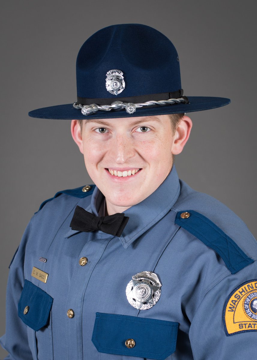 wastatepatrol's tweet photo. Today we remember Trooper Christopher Gadd.
 
Trooper Gadd was killed on March 2, 2024, at the age of 27. Trooper Gadd was struck by a motorist on southbound Interstate 5 near 136th Street North in Marysville.
 
#GoneButNeverForgotten https://t.co/jhPp3Izbso