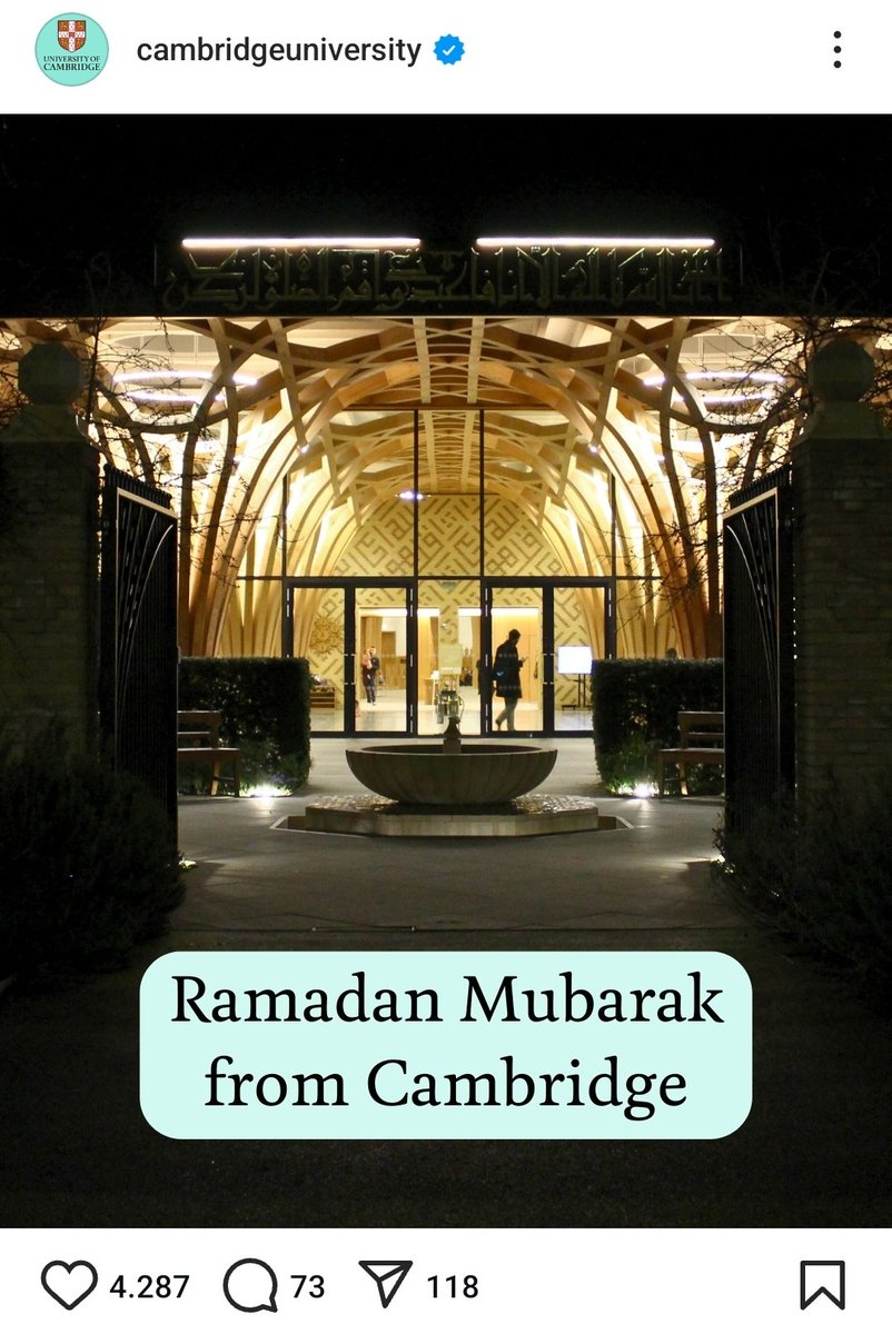 Gündem Ramazan Ayı kutlaması olunca, merak edip aklıma gelen ilk 2 yabancı üniversitenin sosyal medya hesabına baktım. İkisi de akışta "Ramadan Mubarak" diye paylaşım yapmışlar. Sonra Türkiye'de aklıma ilk gelen 2 üniversitenin hesabına baktım. Birşey göremedim. Sonra iki