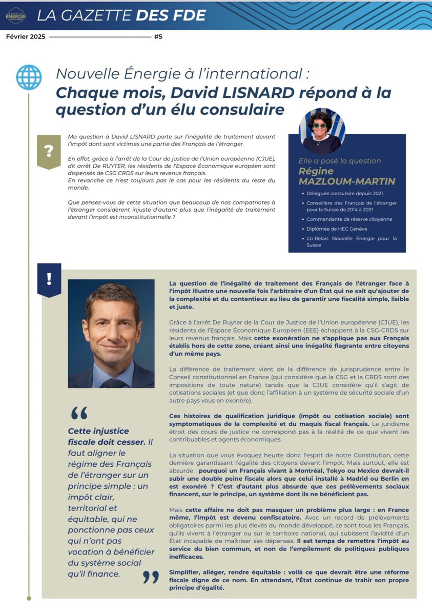 NEnergie_FDE's tweet image. 📣 La gazette de #février25 des #FDE @Nouv_Energie vient de paraître 🤩 !! De nouveaux témoignages &amp;amp; surtout la réponse en direct de @davidlisnard à un élu consulaire 👉 À vos likes et à vos partages ☺️ n’hésitez pas à nous contacter pour la recevoir en intégralité 📧 #newsletter