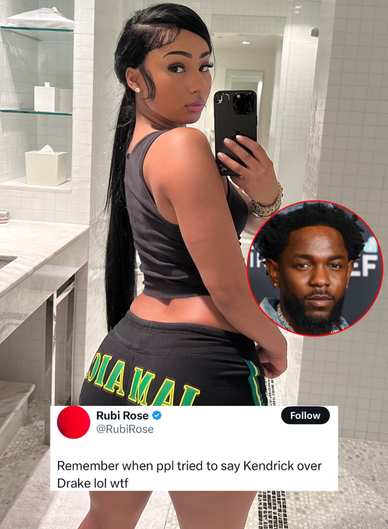 My Mixtapez on X: "Rubi Rose can't believe people had Kendrick Lamar over  Drake. 👀 https://t.co/2ntIHifpW5" / X
