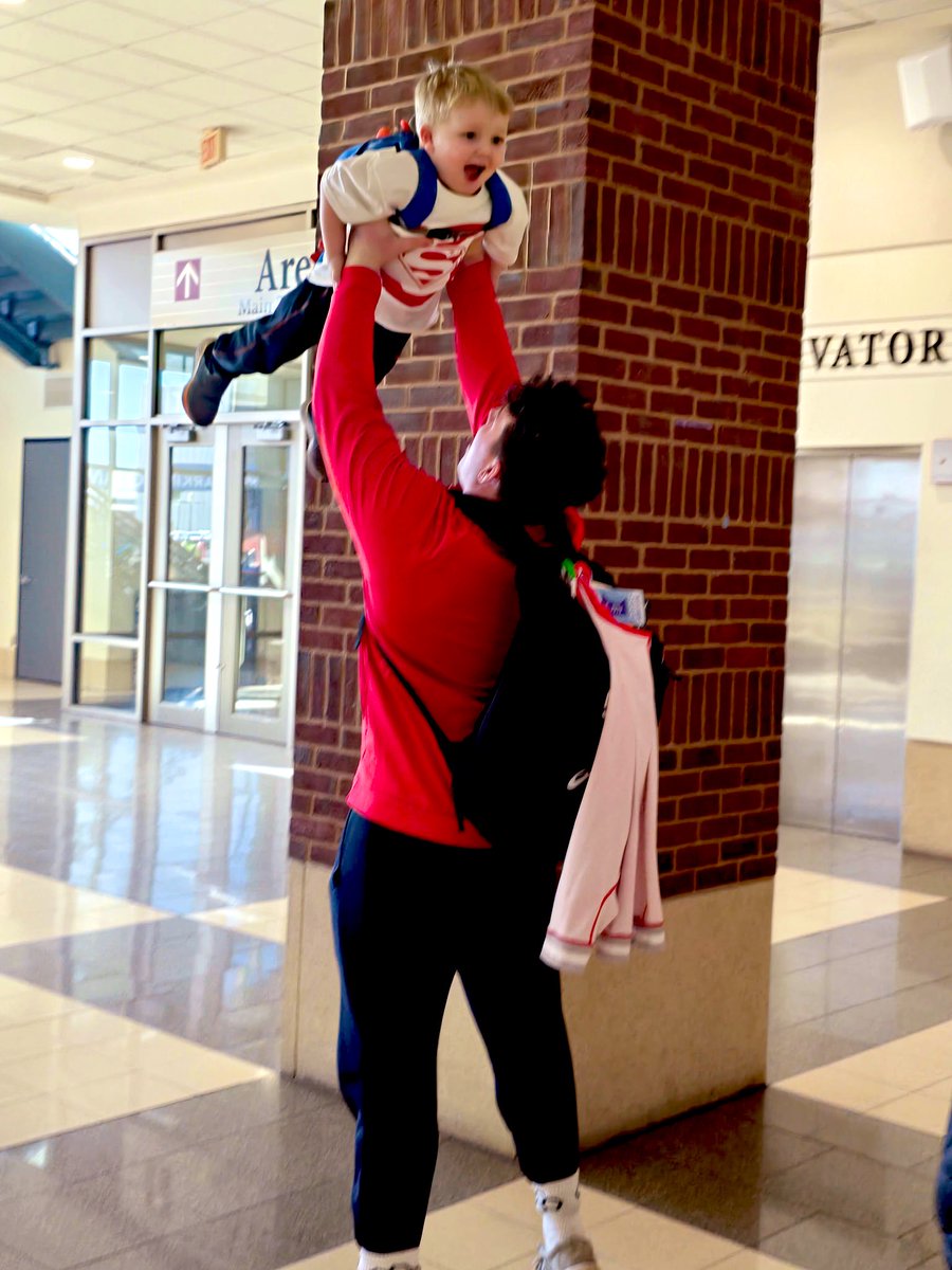 When you double book wrestling and cheer at the X you get to run from Semifinals down to the exhibition hall for the interns routine. It may be busy but worth it!! Now to relax until finals!! Plus the interns got to see their favorite HWT!!