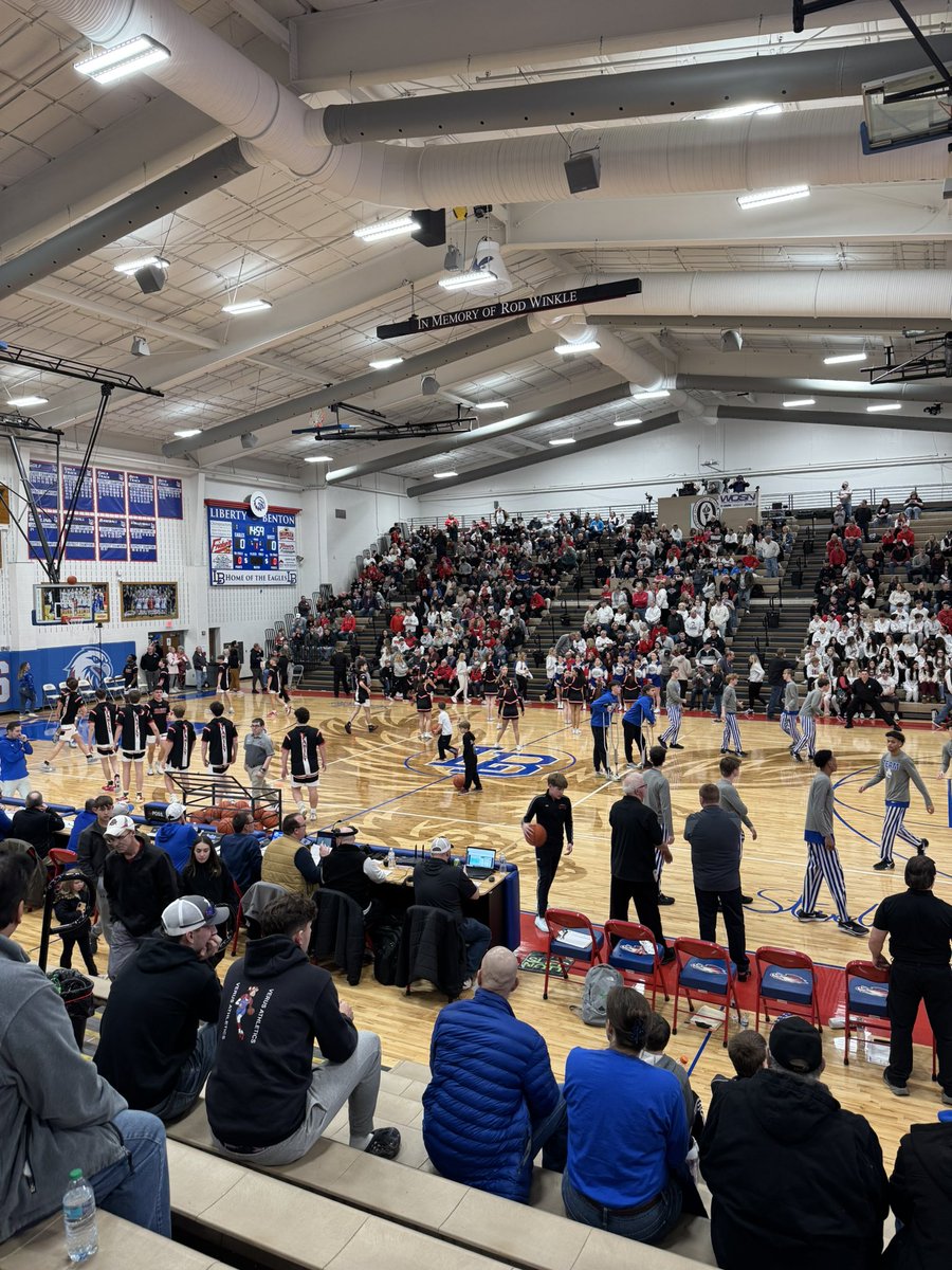 Across THE Field Podcast (@acrossthefield_) on Twitter photo Second stop: <a href="/LibertyBentonHS/">LibertyBentonHS</a> for Division III District Final matchup between Defiance and Shawnee!
Tip off in about 15 minutes! Second stop: <a href="/LibertyBentonHS/">LibertyBentonHS</a> for Division III District Final matchup between Defiance and Shawnee!
Tip off in about 15 minutes!