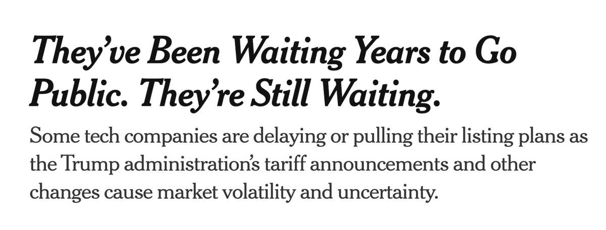 brandonkumar's tweet image. Fwiw, private companies staying private isn’t just a symptom of volatile markets.

The decision-makers at large allocators (E&amp;amp;Fs, Pensions, etc) are often compensated based on unrealized gains/NAV. They have little reason to challenge inflated marks from GPs, even when those