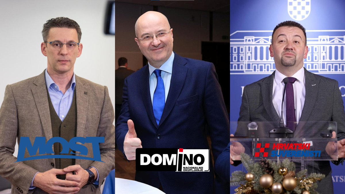 CroatiaElects's tweet photo. 🇭🇷 At the same time as the left, the right-wing opposition parties are uniting in Croatia:

Most, Sovereignists and DOMiNO (all members of @ECRparty) are reportedly set to announce a coalition for the upcoming local elections in Zagreb, Split-Dalmatia County and more 🛡️ https://t.co/GQ7MoBEDdm