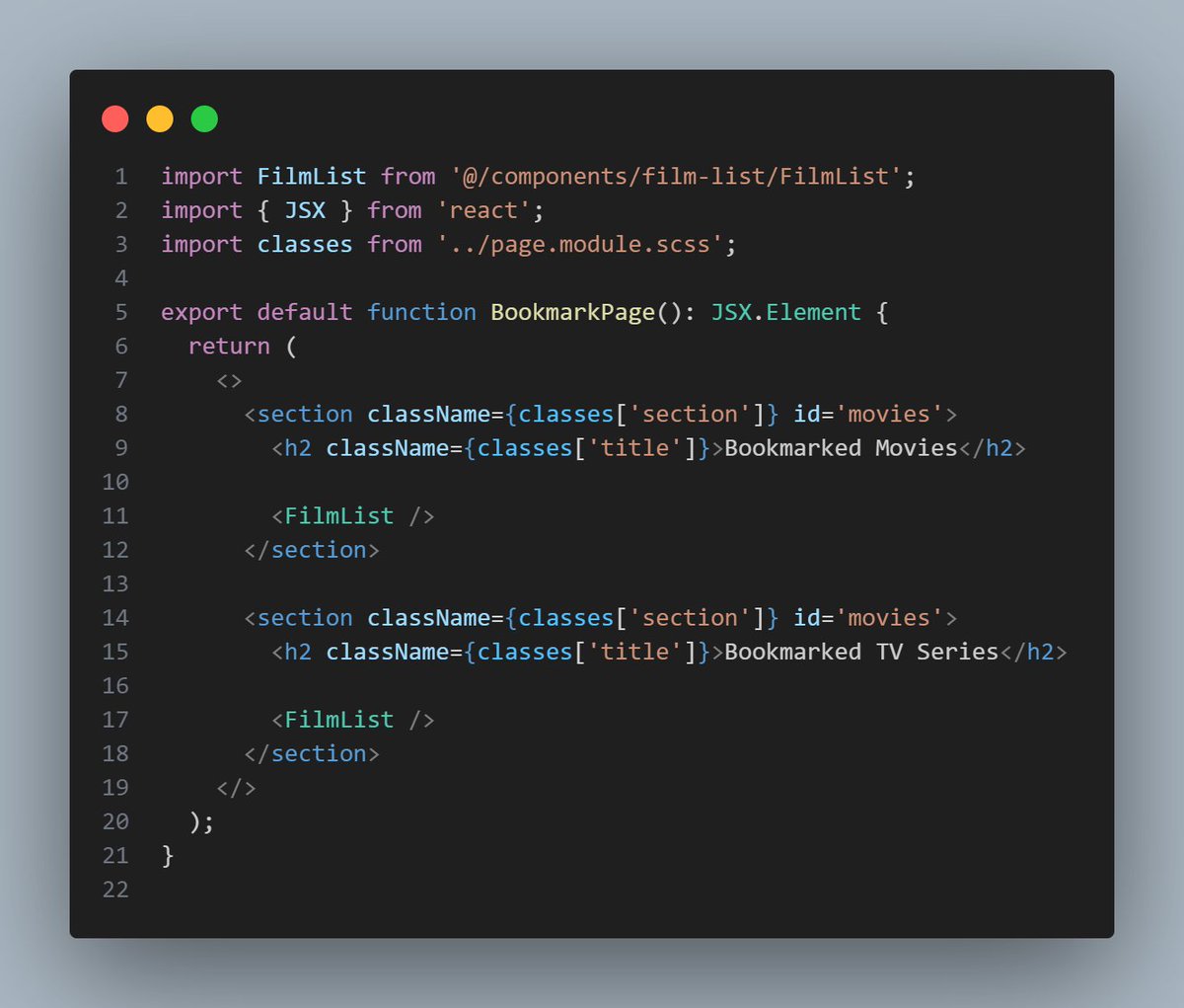 raheemdevs's tweet image. Continuing the Entertainment #FrontendMentor challenge! 🎬🚀
✅Implemented UI for Search, Movies, TV Series & Bookmark pages
✅Refactored duplicate content into a reusable wrapper
✅Used Next.js loading feature for a smooth loading spinner
Next backend & logic. Let's go! 💻🔥