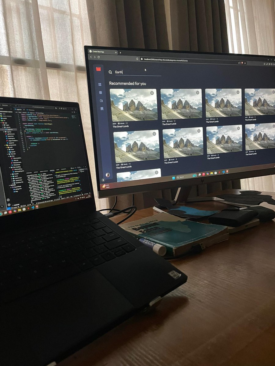 raheemdevs's tweet image. Continuing the Entertainment #FrontendMentor challenge! 🎬🚀
✅Implemented UI for Search, Movies, TV Series & Bookmark pages
✅Refactored duplicate content into a reusable wrapper
✅Used Next.js loading feature for a smooth loading spinner
Next backend & logic. Let's go! 💻🔥