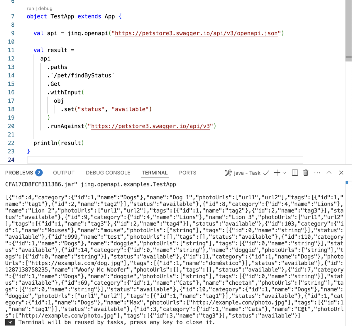 tomas_mikula's tweet image. Scala superpower unlocked:

Spec-first APIs *without* a separate codegen pass.

⚡Just Import &apos;N&apos; Go!⚡

Typesafe and IDE assisted.

Pictured is my prototype for OpenAPI, but can be done for GraphQL, Smithy, Protobuf/gRPC, Avro, ...

#Scala #Metaprogramming #OpenAPI