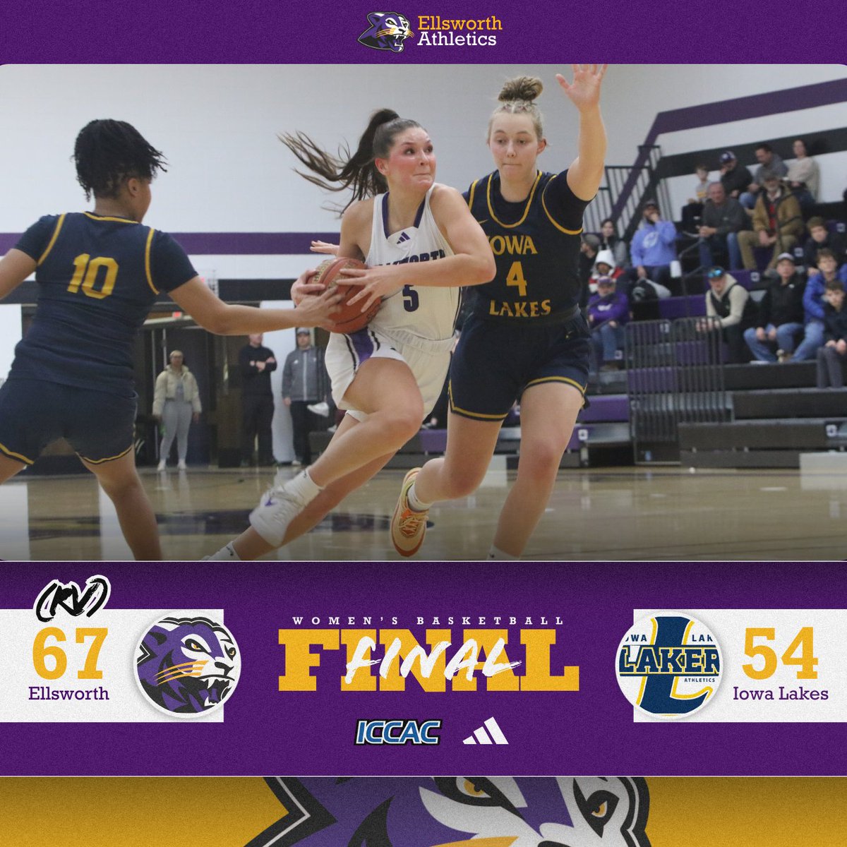 Ellsworth CC Athletics (@athleticsecc) on Twitter photo ๐๐ฅ๐ฅ๐ฌ๐ฐ๐จ๐ซ๐ญ๐ก ๐ฐ๐จ๐ฆ๐๐ง ๐ก๐จ๐ฌ๐ญ ๐๐จ๐ง๐๐๐ฒ
Women's basketball defeats Iowa Lakes in a Region XI-B semifinal. Laia Santanach led with 18 points.
The Panthers will host North Iowa Area on Monday at 5:30 PM with a spot in district title game on the line.
#NJCAAwbb ๐๐ฅ๐ฅ๐ฌ๐ฐ๐จ๐ซ๐ญ๐ก ๐ฐ๐จ๐ฆ๐๐ง ๐ก๐จ๐ฌ๐ญ ๐๐จ๐ง๐๐๐ฒ
Women's basketball defeats Iowa Lakes in a Region XI-B semifinal. Laia Santanach led with 18 points.
The Panthers will host North Iowa Area on Monday at 5:30 PM with a spot in district title game on the line.
#NJCAAwbb