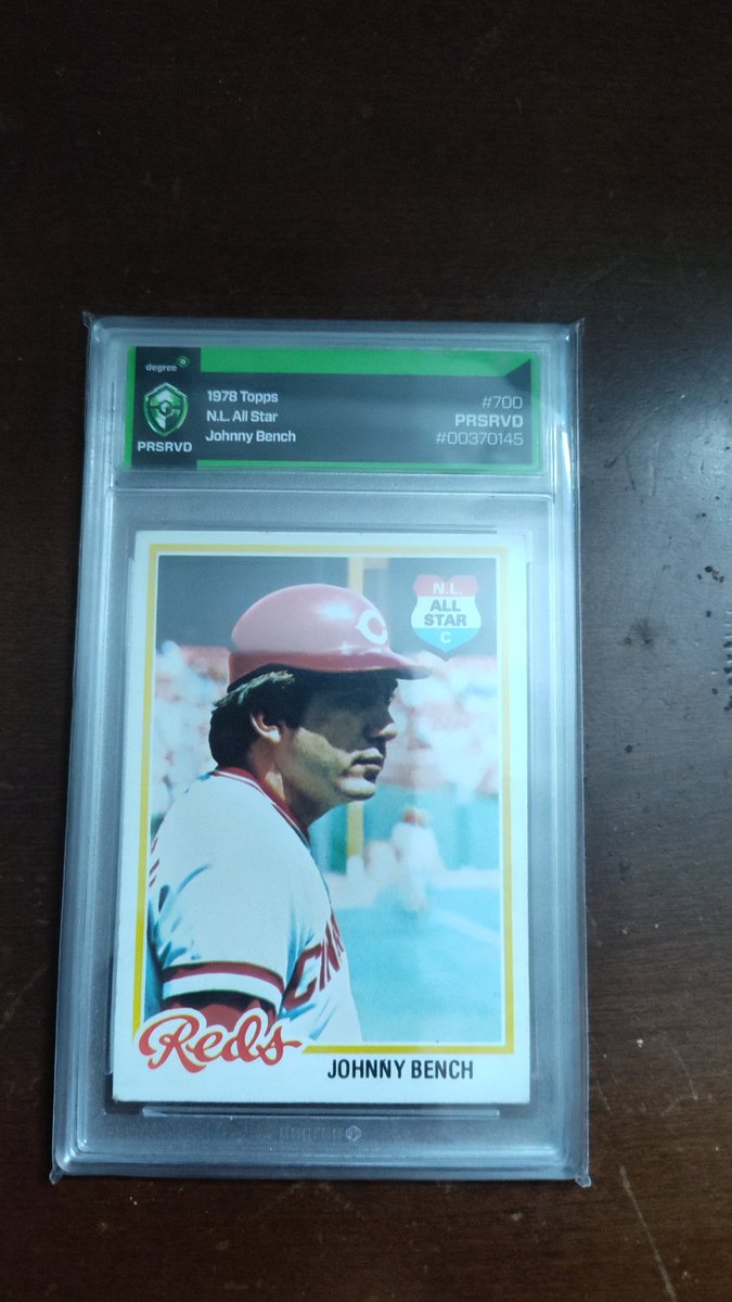 <a href="/CardPurchaser/">Card Purchaser</a> Got my first <a href="/DegreeGrading/">Degree Grading</a> submission back. Was supposed to get two but one was shipped to another hub, hopefully it comes tomorrow. Nice looking slab . This was just an authentication, the card was rough. It was the first card my Grandmother bought me . Priceless. Thank you