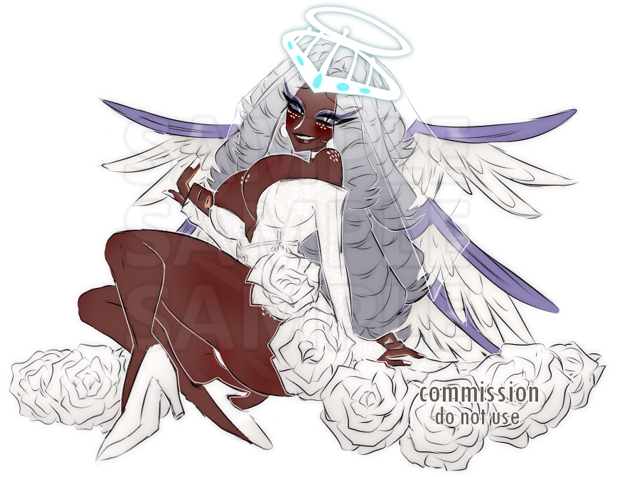x1 full-body sketch cm for anonymous of sera 💕 thank you again!!! #HazbinHotelSera #HazbinHotelFanart