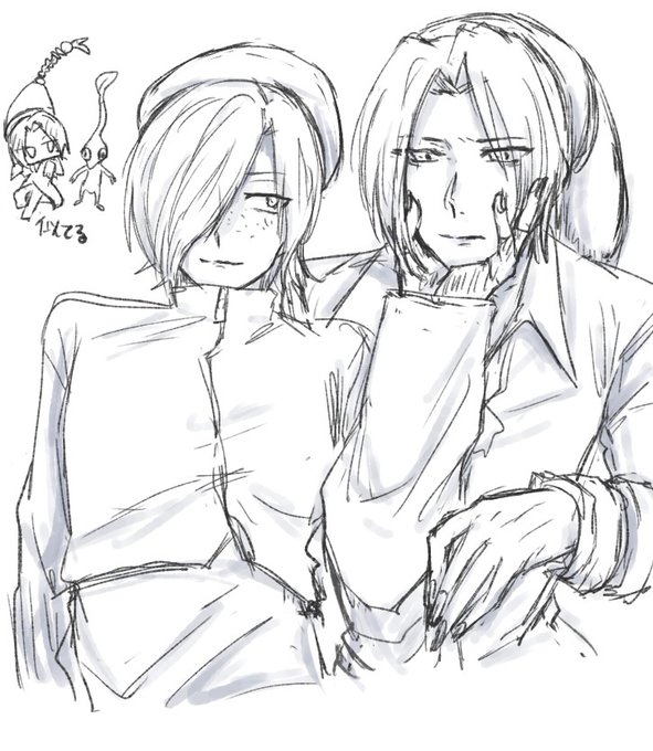 友達がアシュデュオ描いてくれた❤️‍🔥神 