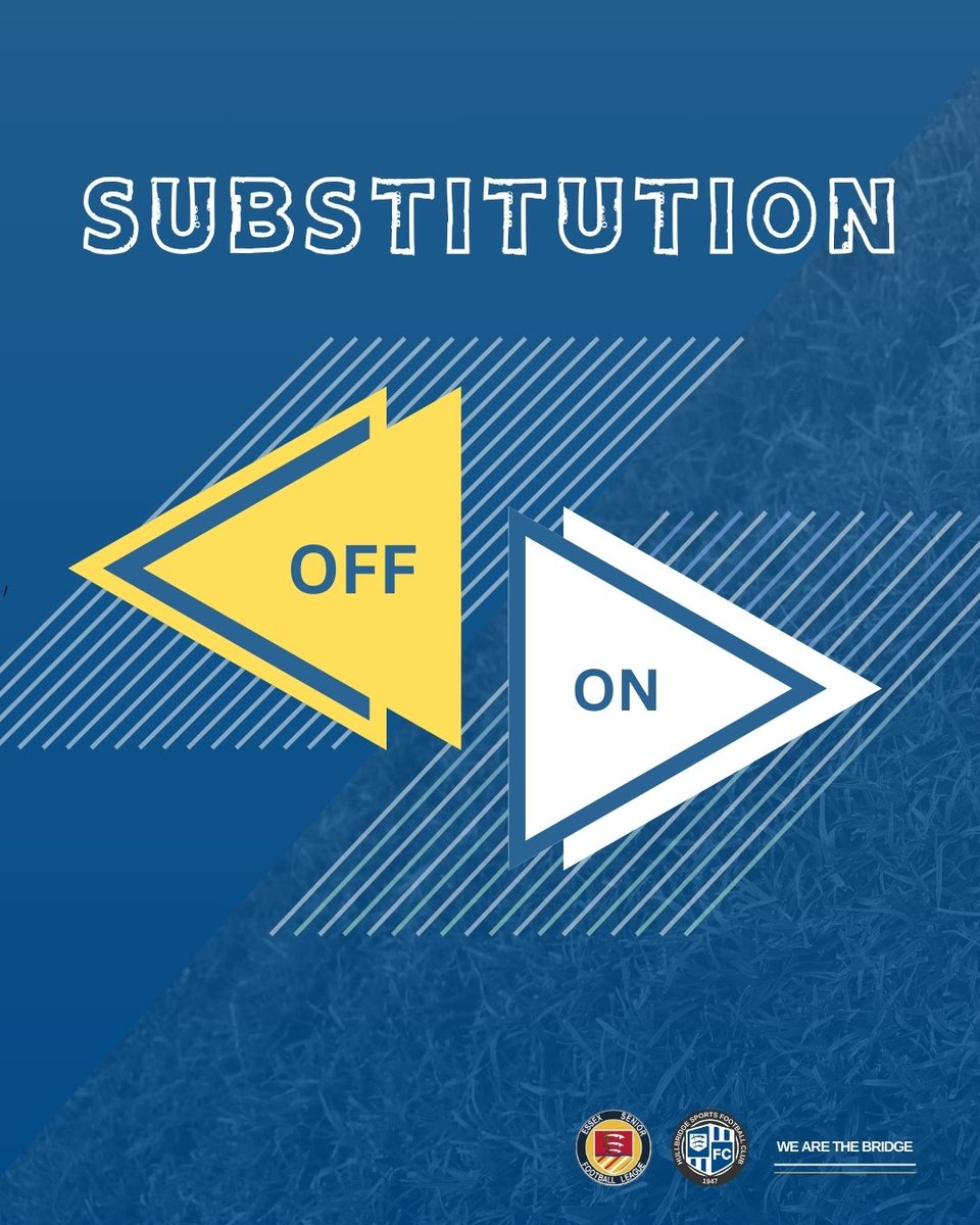 HullbridgeFC's tweet photo. SUB: Iziah Antoine replaced jack Nolde (70') https://t.co/lEBCdqARln https://t.co/1sTAzrXcCJ