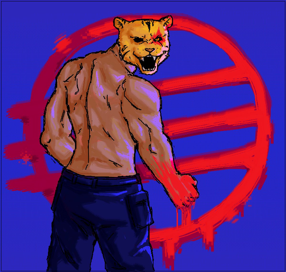 drew tony from hotline miami, caught red handed :)