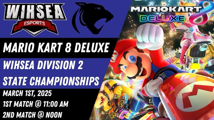 Good luck to the SCC Esports Mario Kart team as they compete in the WIHSEA State tournament today!