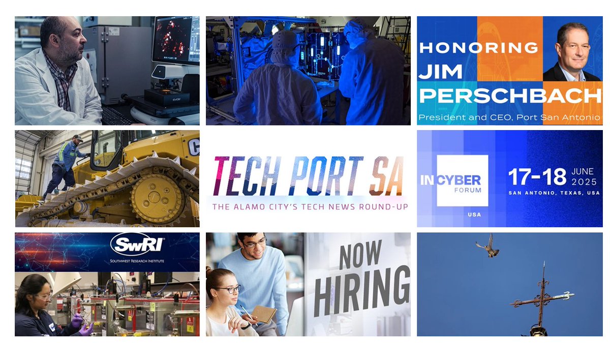 Tech Port SA (@techportsa) on Twitter photo Weekly #tech news roundup: 🖥️InCyber Forum Coming to SA; 🔬Texas Biomed Receives Grant for Flu Research; 👷New AI Tool for Construction Industry; Tech Jobs and more! Check it out: tinyurl.com/y3zm5jc7 <a href="/txbiomed/">Texas Biomedical Research Institute</a> <a href="/swri/">Southwest Research Institute</a> Weekly #tech news roundup: 🖥️InCyber Forum Coming to SA; 🔬Texas Biomed Receives Grant for Flu Research; 👷New AI Tool for Construction Industry; Tech Jobs and more! Check it out: tinyurl.com/y3zm5jc7 <a href="/txbiomed/">Texas Biomedical Research Institute</a> <a href="/swri/">Southwest Research Institute</a>
