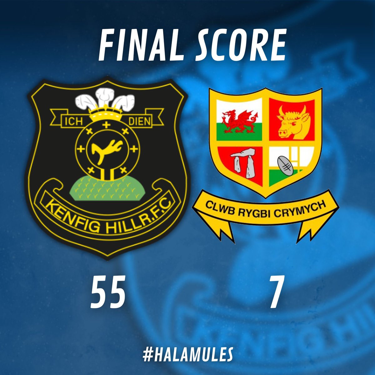 KenfigHillRFC's tweet photo. Big home win #halamules https://t.co/wTLJJM5kAI