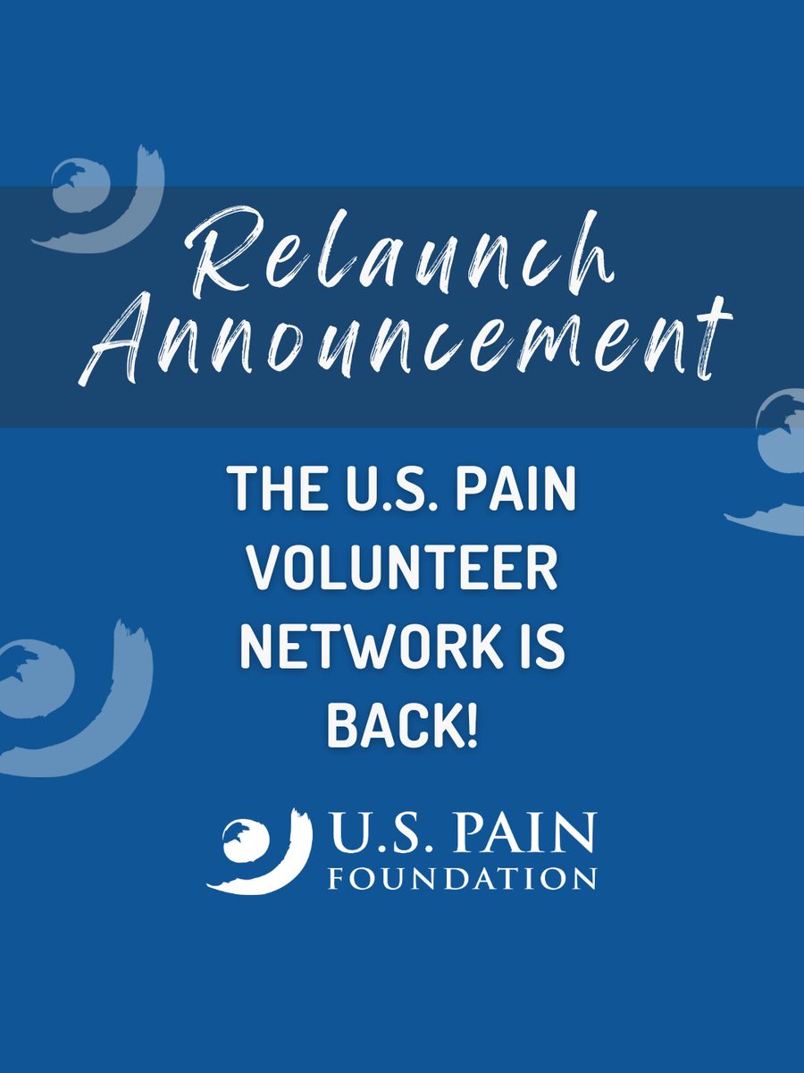We’re thrilled to officially re-launch the #USPainFoundation Volunteer Network, with new ways to stay engaged!

No matter your experience level or journey, there’s a place for you. Learn more &amp; fill out our volunteer form here: uspainfoundation.org/volunteer/

#ChronicPain #Volunteer