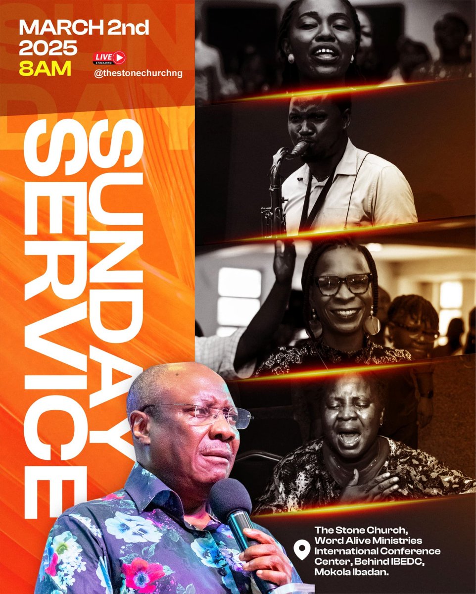 thestoneng's tweet image. "Sunday is coming! Join us for a powerful time in God's presence. 
Don't miss it!
#seeYouInChurch"
#Sundayservice.