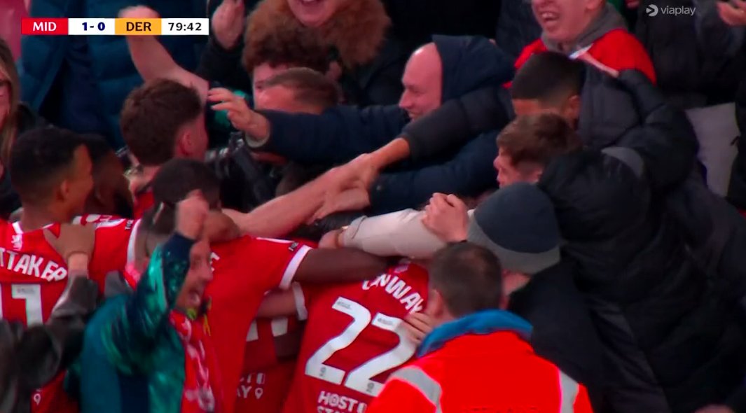 foet247europa's tweet photo. Middlesbrough 1 Derby 0. Azaz #MIDDER https://t.co/g0mhOWksEp