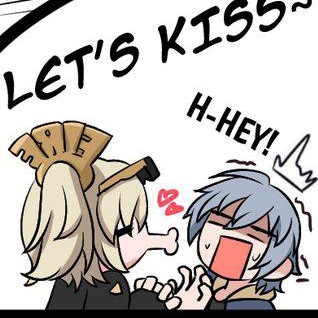 CafeLover_345's tweet photo. Adorable burnice giving wise a kiss catching him off guard that's cute ❤️ #BurnWise https://t.co/Ci44rSn3B0