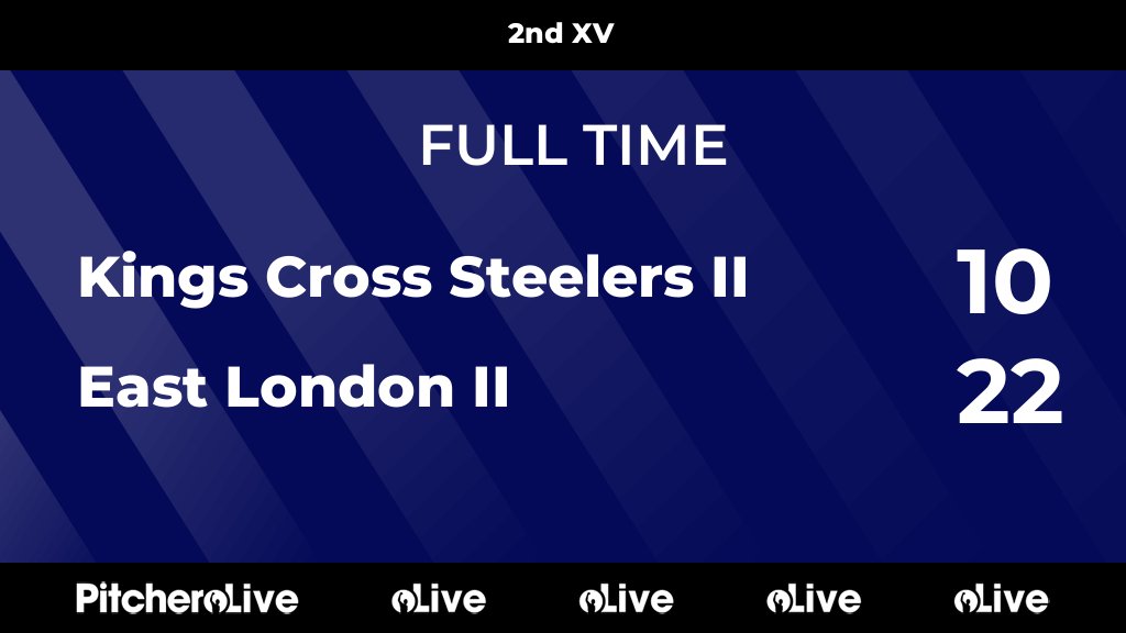 FULL TIME: Kings Cross Steelers II 10 - 22 East London II
#KINEAS #Pitchero
pitchero.com/clubs/kingscro…