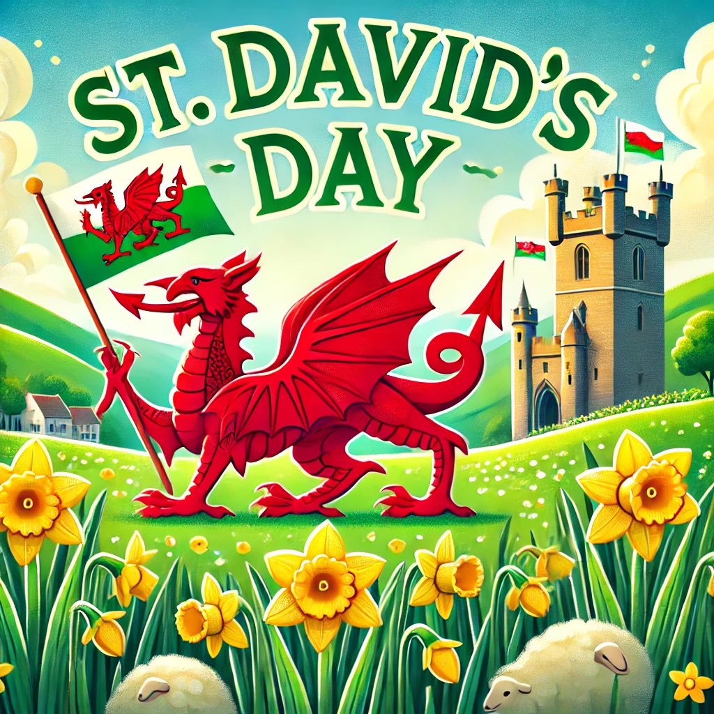 🌼🐉 Happy St. David’s Day! 🏴󠁧󠁢󠁷󠁬󠁳󠁿

Hiraeth is the unbreakable bond between the Welsh people and their roots, wherever they may be in the world. 🌊🏔️
Let’s remember St. David’s famous words: “Do the little things” –  small acts of kindness and love can make a big difference. 💛