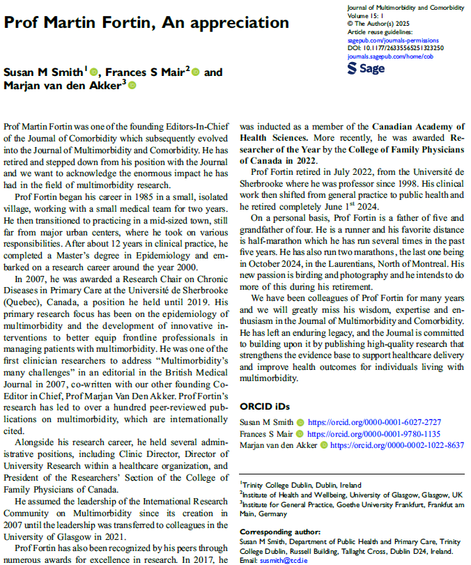 Journal of Multimorbidity and Comorbidity tweet media