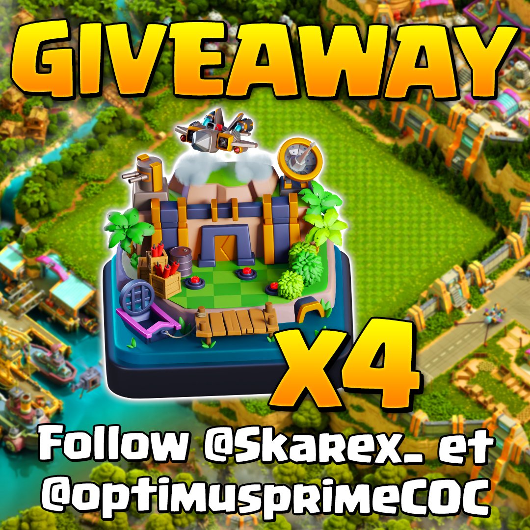 Skarex (@skarex_) on Twitter photo 🚨 GIVEAWAY - 4 Décors militaires
 à gagner 🎁
Pour participer :
❤️Like
♻️RT
🔔Follow <a href="/Skarex_/">Skarex</a> & <a href="/optimusprimeCOC/">Optimus Prime COC</a> 
🧑🤝🧑Tag 2 potes dans les commentaires 
⏳TAS 06/03/2025 #clashofclans #GiftedBySupercell 🚨 GIVEAWAY - 4 Décors militaires
 à gagner 🎁
Pour participer :
❤️Like
♻️RT
🔔Follow <a href="/Skarex_/">Skarex</a> & <a href="/optimusprimeCOC/">Optimus Prime COC</a> 
🧑🤝🧑Tag 2 potes dans les commentaires 
⏳TAS 06/03/2025 #clashofclans #GiftedBySupercell
