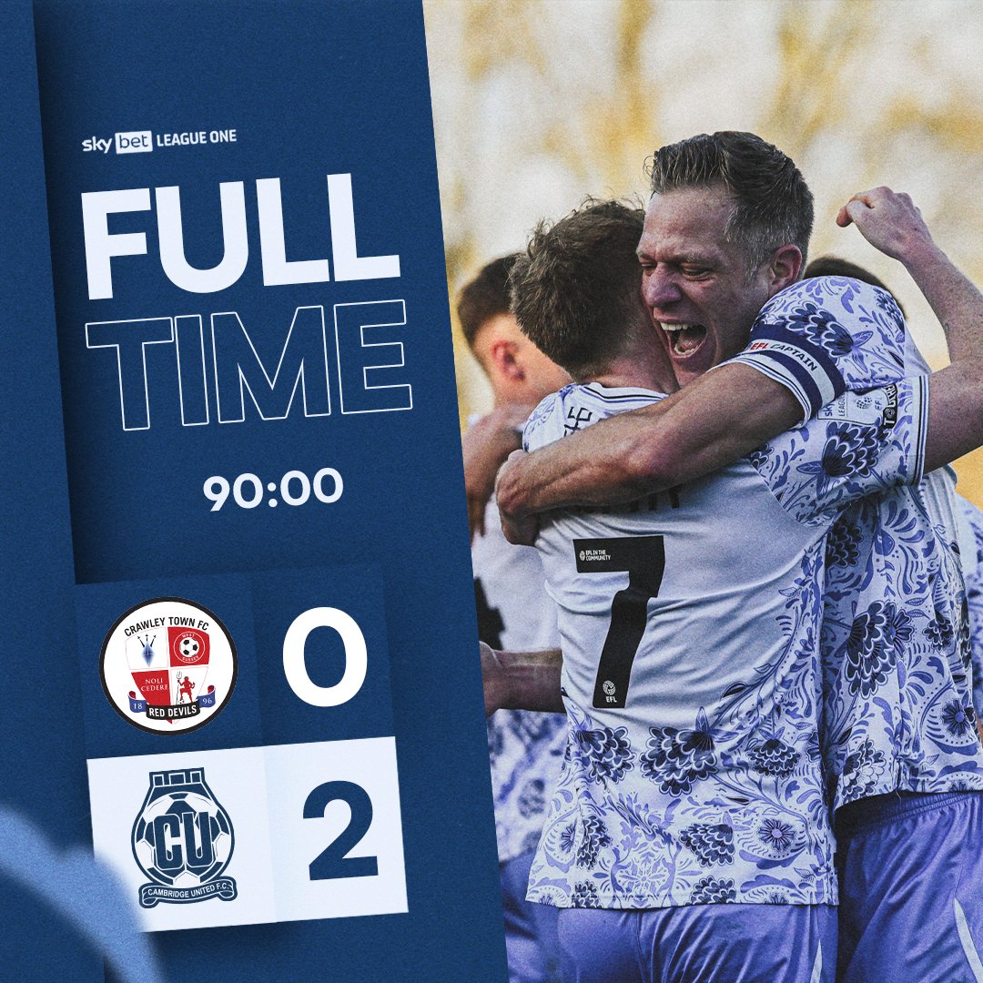 VICTORY ON THE ROAD! 👊

#CamUTD | 🔴 0-2 💎 | FT