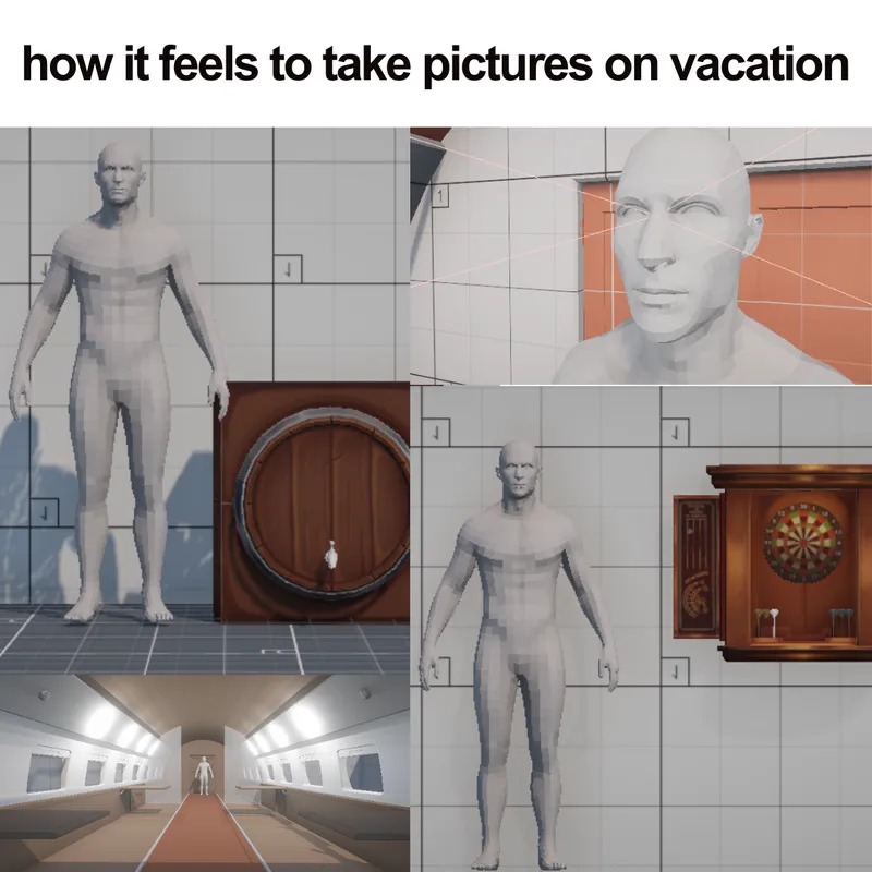 We're all just sort of standing there... 🧍🧍🧍

#gamedev #meme #indiegamedev #indiedev #3Dmodel #asset #indierevolution #indiegame #game #unrealengine #unity #blender