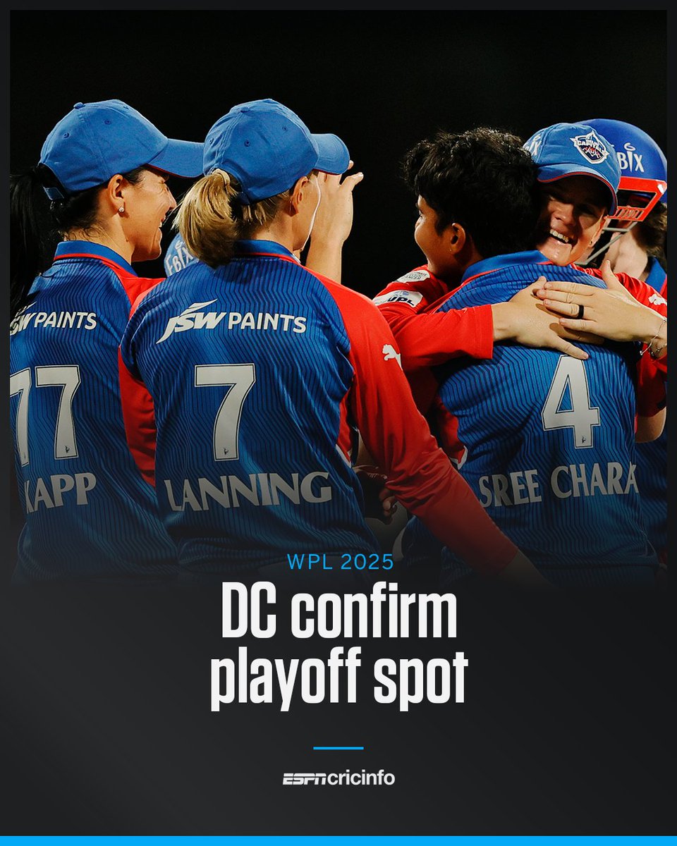 Delhi Capitals book their playoff spot for the third year in a row with a commanding 9-wicket win over RCB 💪

#WPL2025