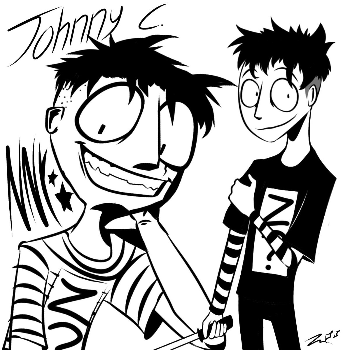 Arin_Zulu's tweet photo. Alguien recuerda a #jthm? Lo pregunta una chica que conoció el cómic este año XD
Cómo sea, me gusta el estilo de Jhonen Vázquez así que intente imitarlo de algún modo
.
.
.
#JohnnyTheHomicialManiac #JohnnyC #Nny https://t.co/uafKDuNm93